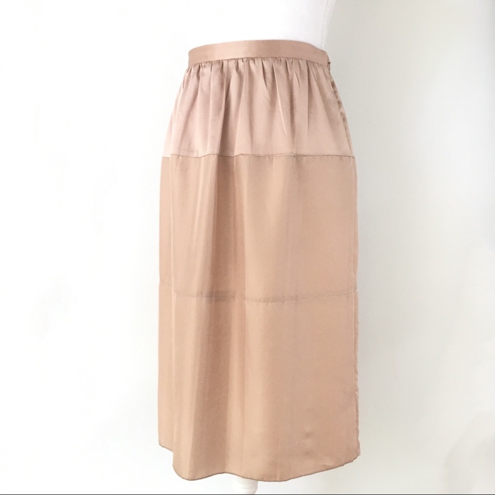 Rag & Bone Champagne rose gold tiered skirt 2